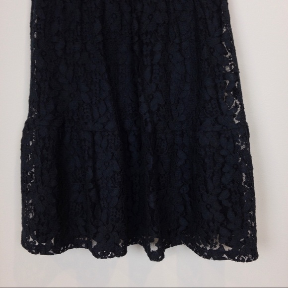 A&F A-Line Lace Mini Dress Navy G - Picture 3 of 8